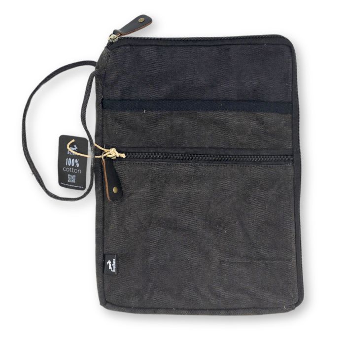 Stonewash Large Laptop Pouch - Charcoal - 30x40cm