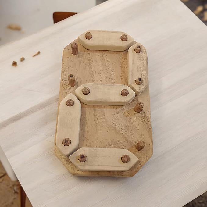 Natural Neem Wood Number Puzzle Toy for Kids