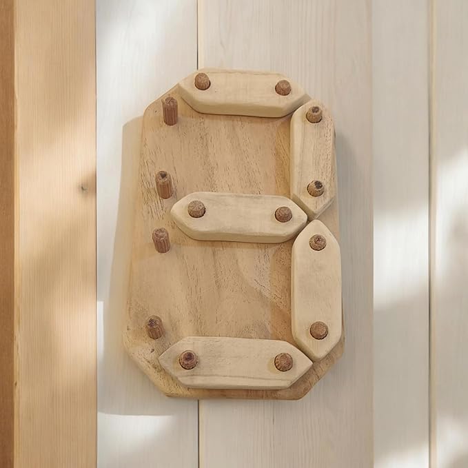 Natural Neem Wood Number Puzzle Toy for Kids