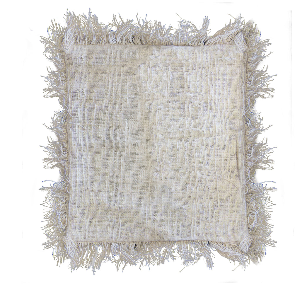 1x Linen Cushion 45x45cm with fringe