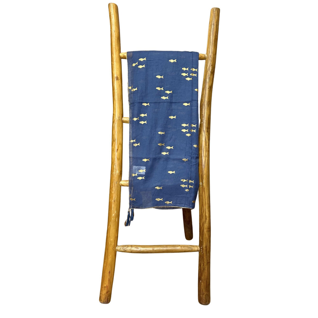 Nomad Sari On the Med Collection - Pario - Sea Blue & Gold Fish Design