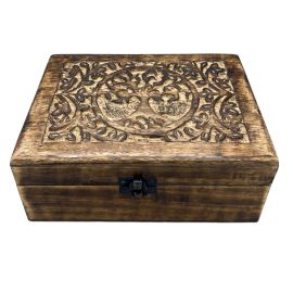 Stor trægaveæske 20x15x7,5cm - Livets træ