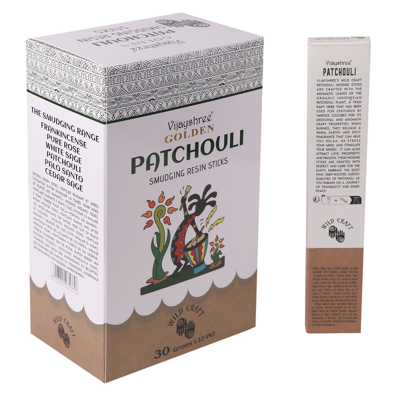 30g Golden Patchouli Smudging Resin Sticks (6s)