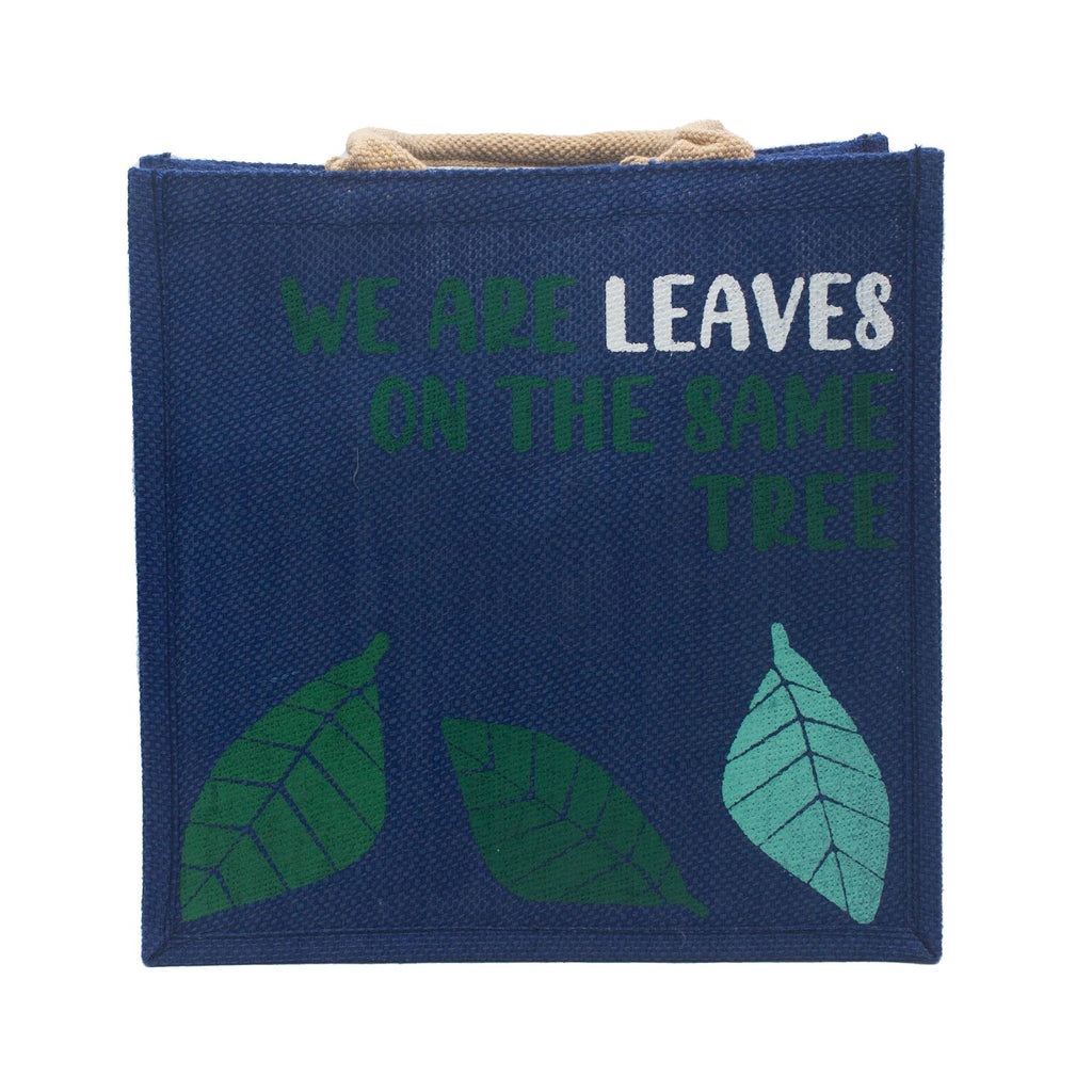 Printed Jute Bag - We are Leaves - Natural