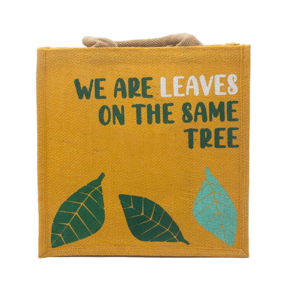 Printed Jute Bag - We are Leaves - Natural