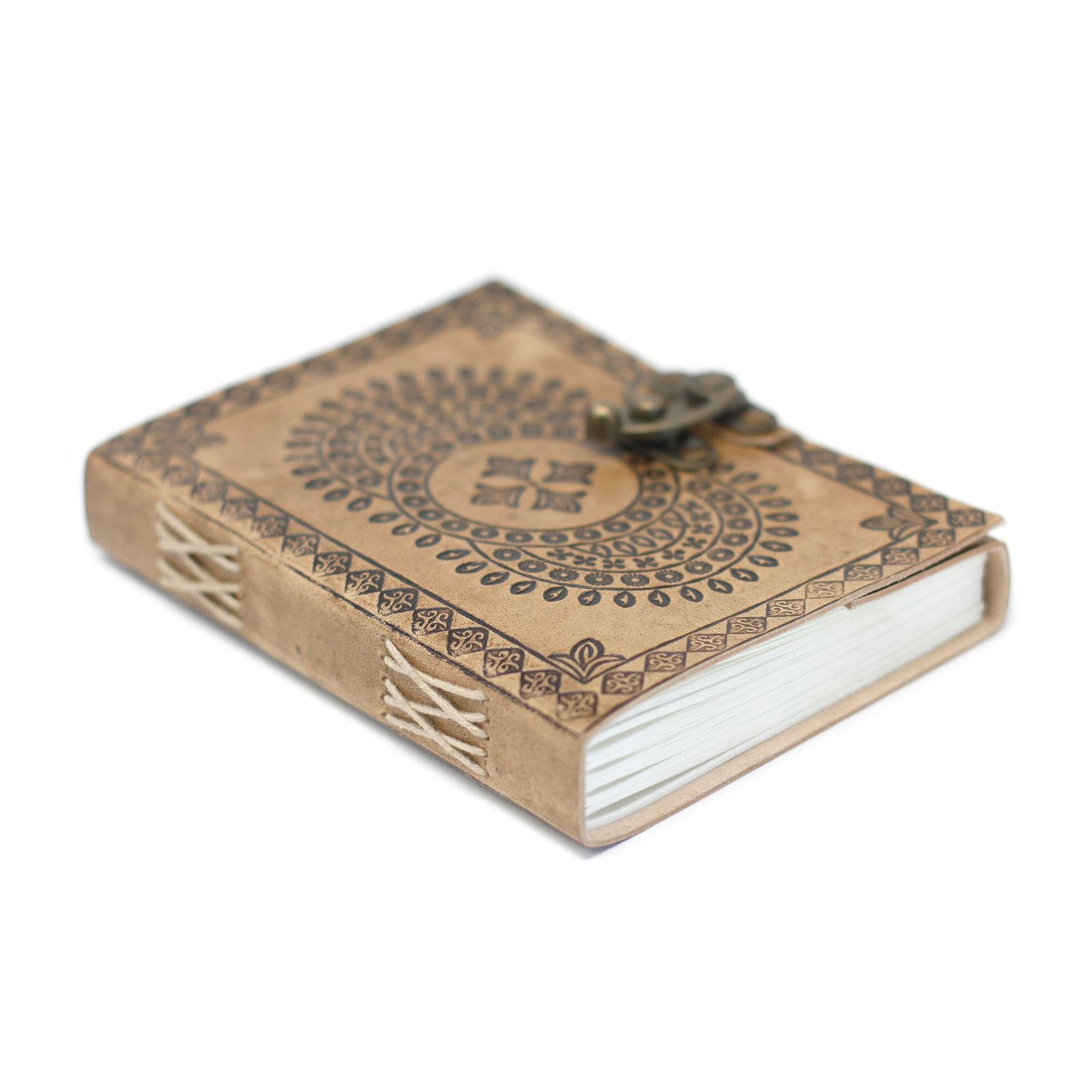 Leather Blue Mandala Notebook (18x13 cm)