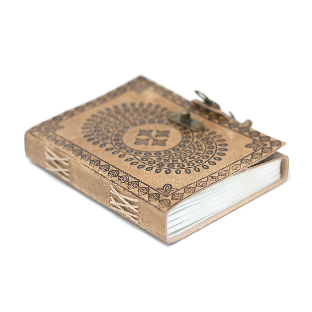 Leather Blue Mandala Notebook (18x13 cm)