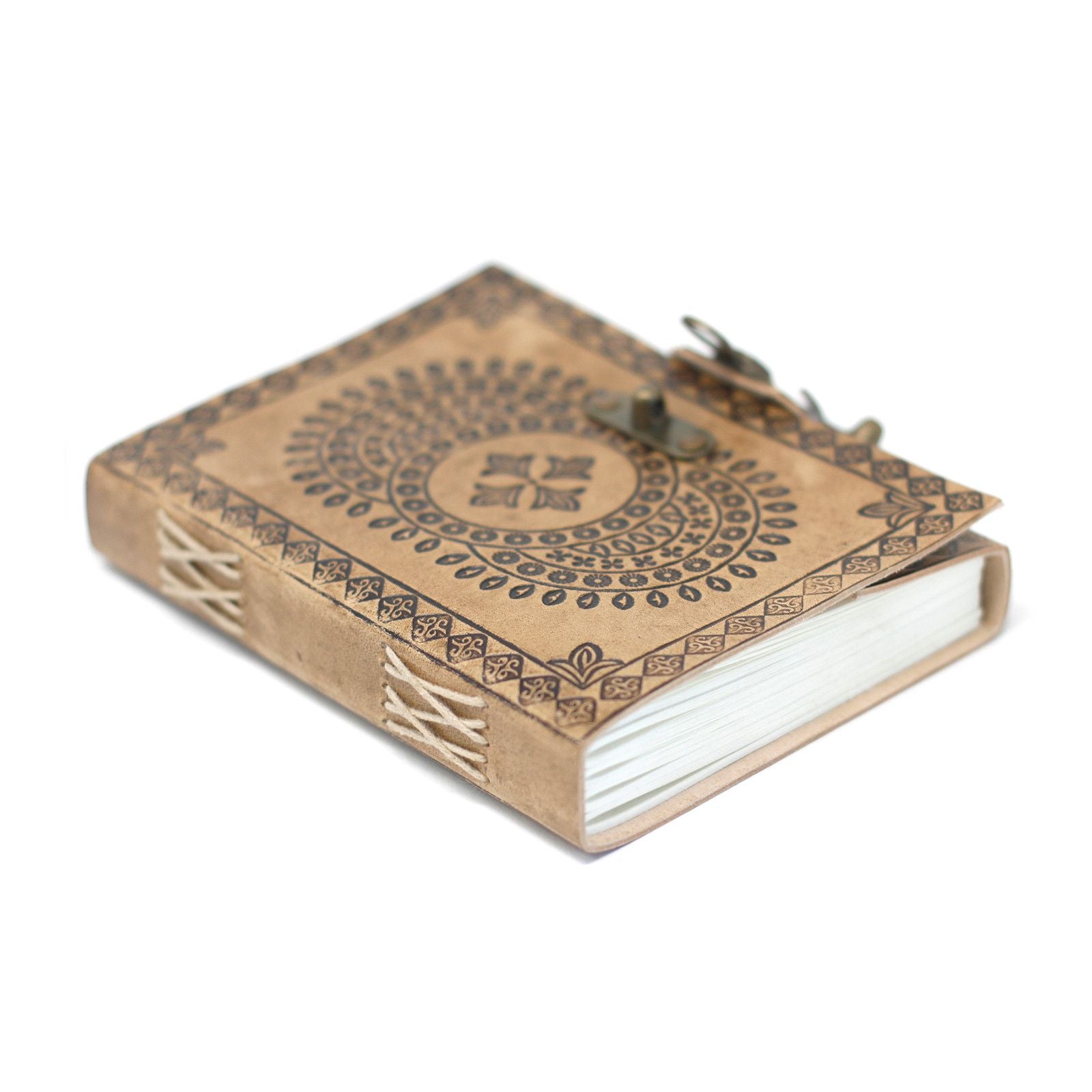 Leather Blue Mandala Notebook (18x13 cm)
