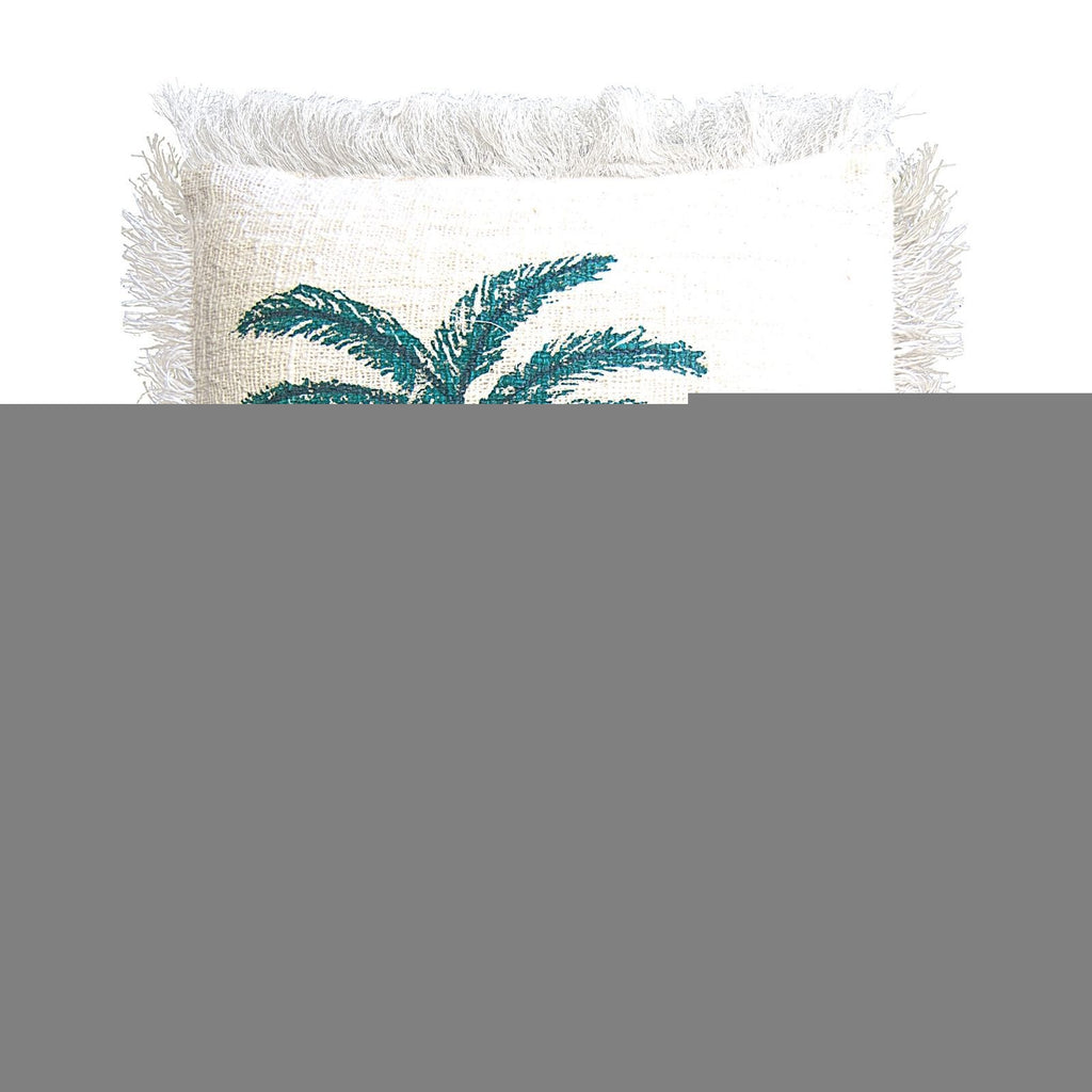 1x Linen Cushion 60 x 60  Palm Tree