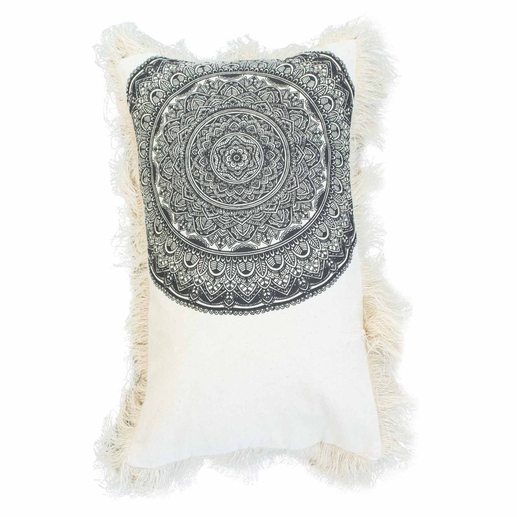 Traditional Mandala  Cushion - 30x50cm - black