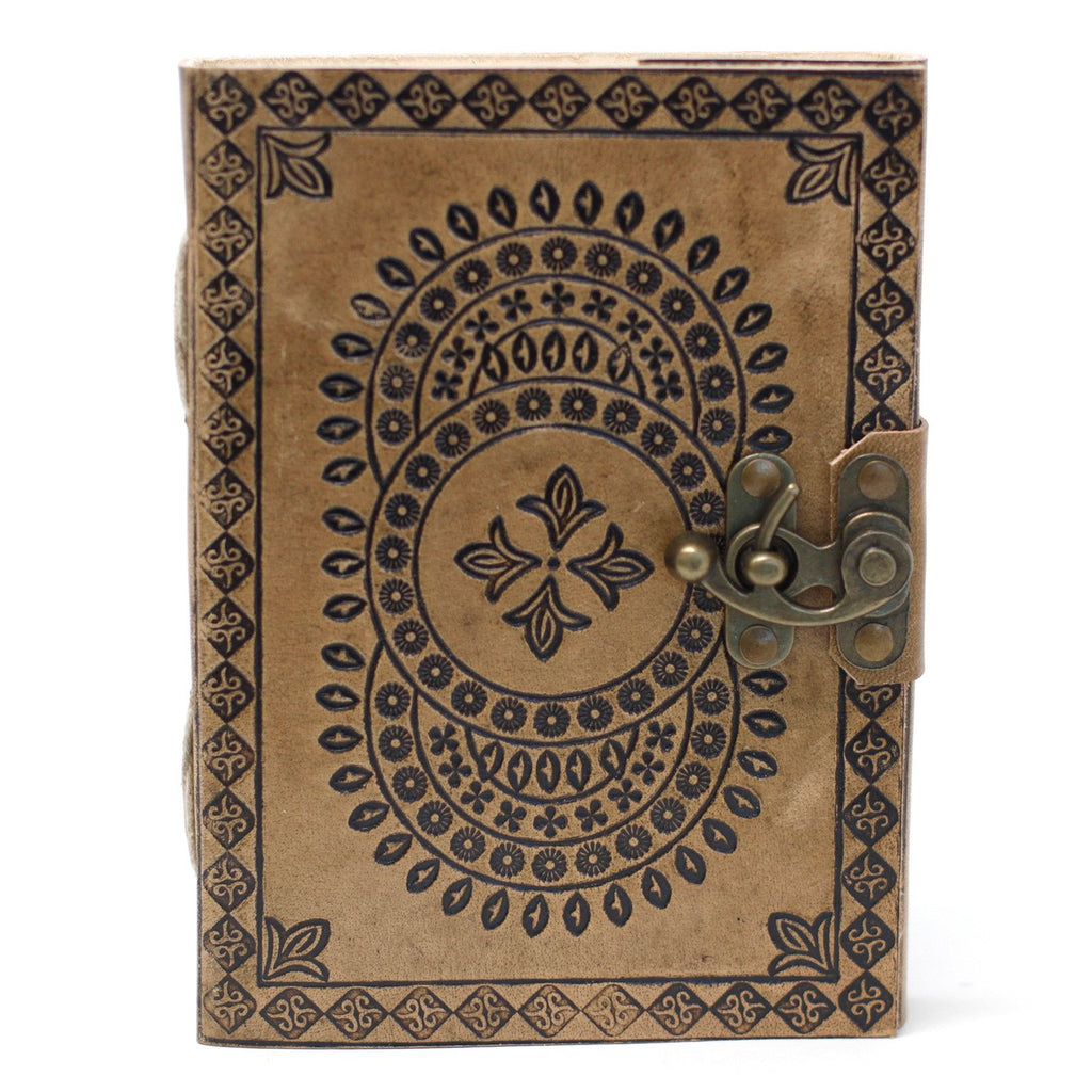 Leather Blue Mandala Notebook (18x13 cm)