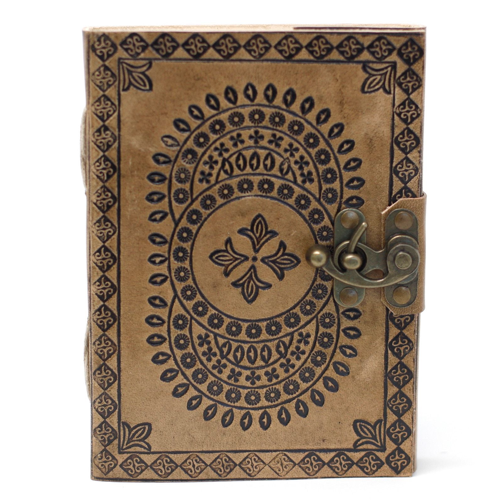 Leather Blue Mandala Notebook (18x13 cm)