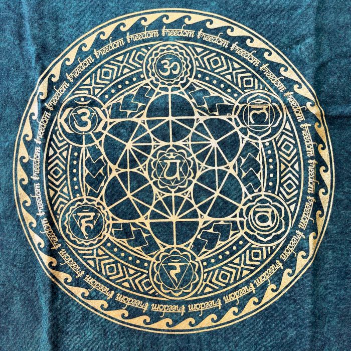 Large Stone Washed Teashirt - Chakra - Green
