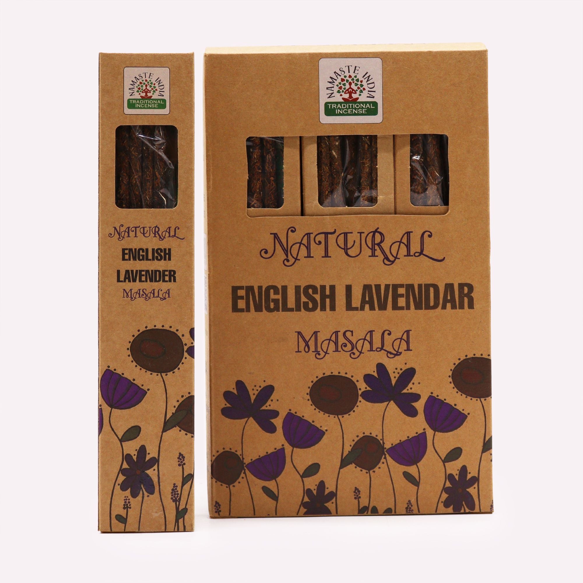 Naturlig botanisk masala røgelse - engelsk lavendel
