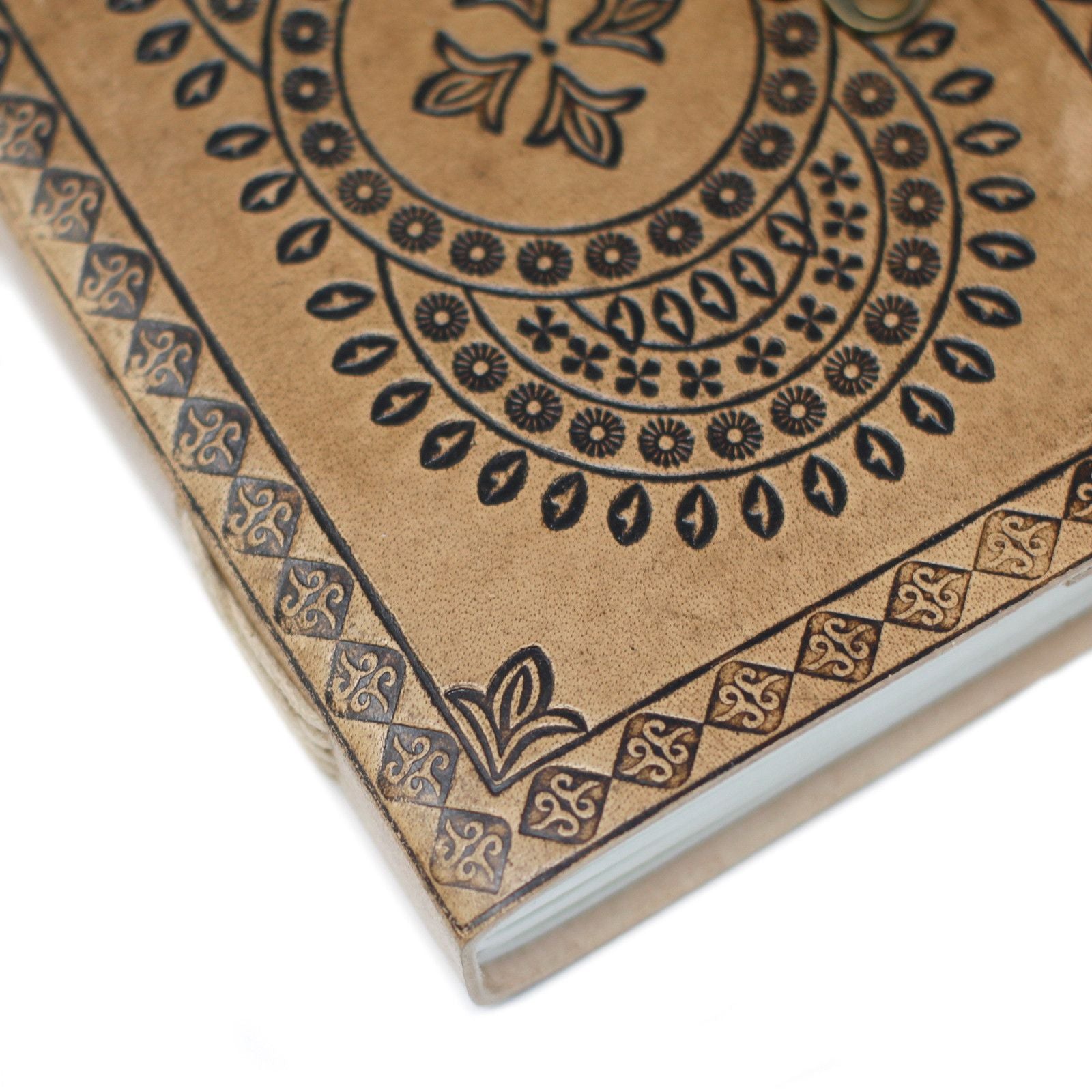 Leather Blue Mandala Notebook (18x13 cm)