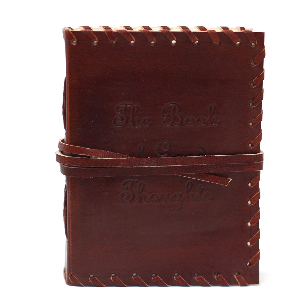 Leather Book of Thoughts with Wrap Notebook (15x10")