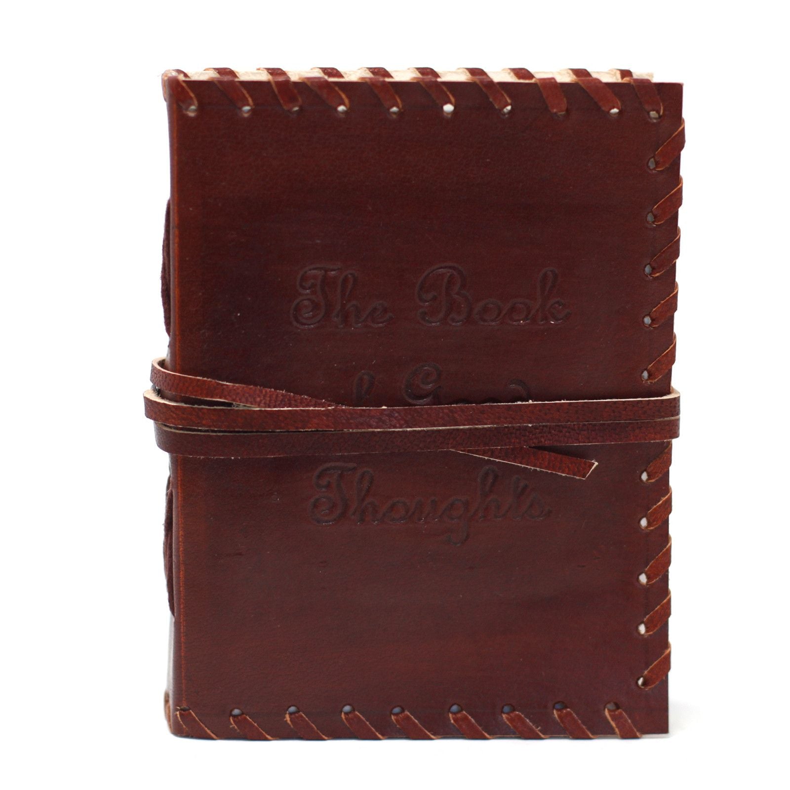 Leather Book of Thoughts with Wrap Notebook (15x10")
