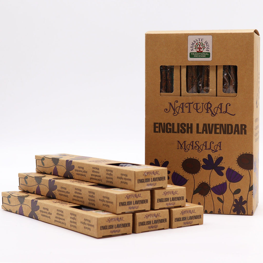 Naturlig botanisk masala røgelse - engelsk lavendel