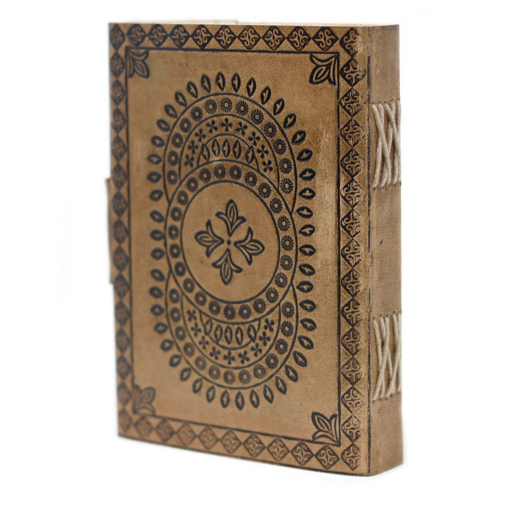 Leather Blue Mandala Notebook (18x13 cm)