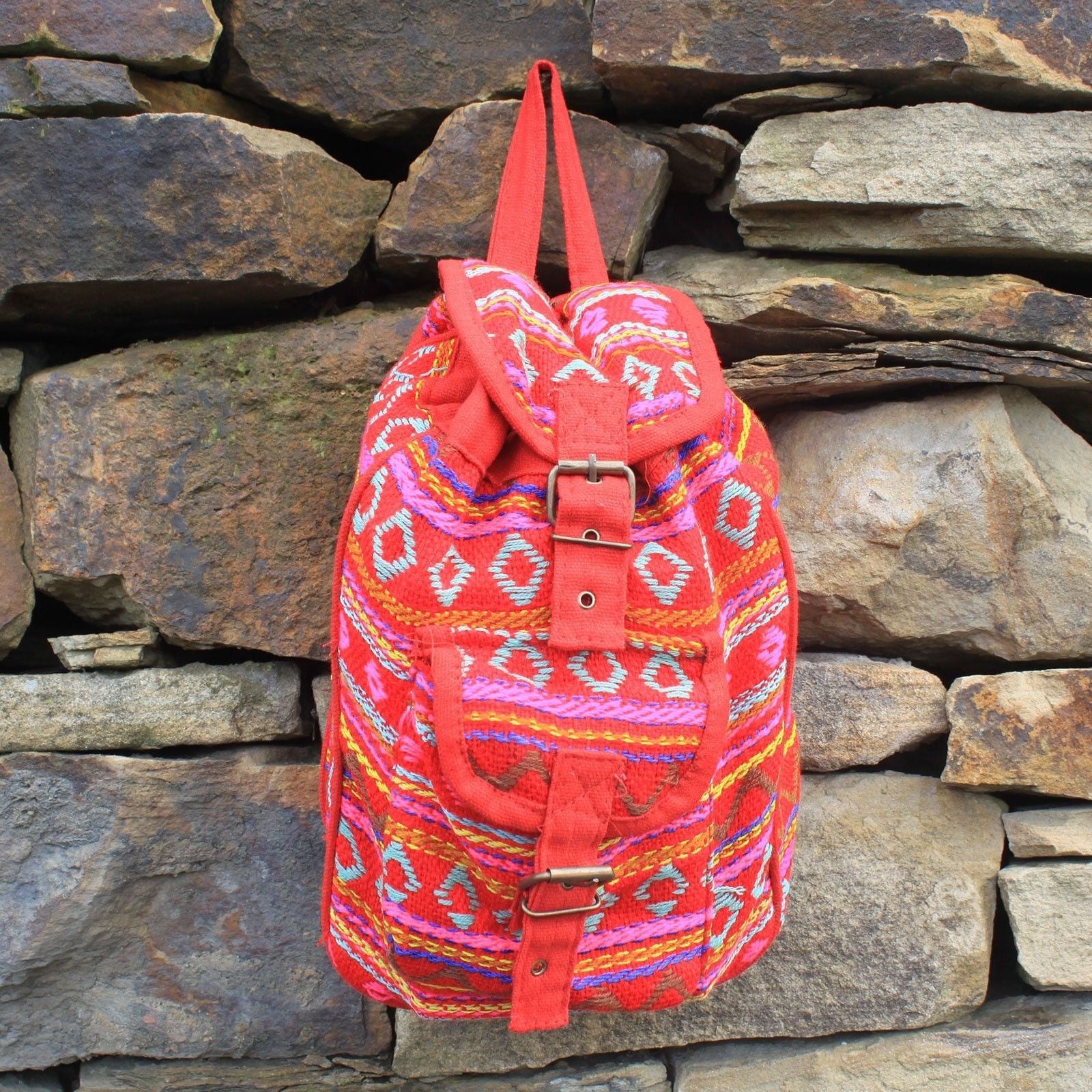 Small Nepali Backpack  - Pink