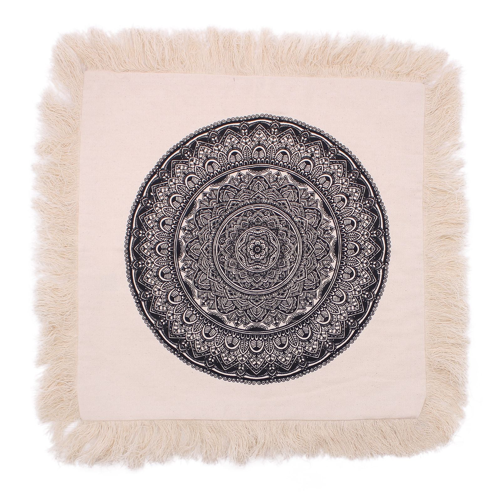 Traditional Mandala  Cushion - 45x45cm - black