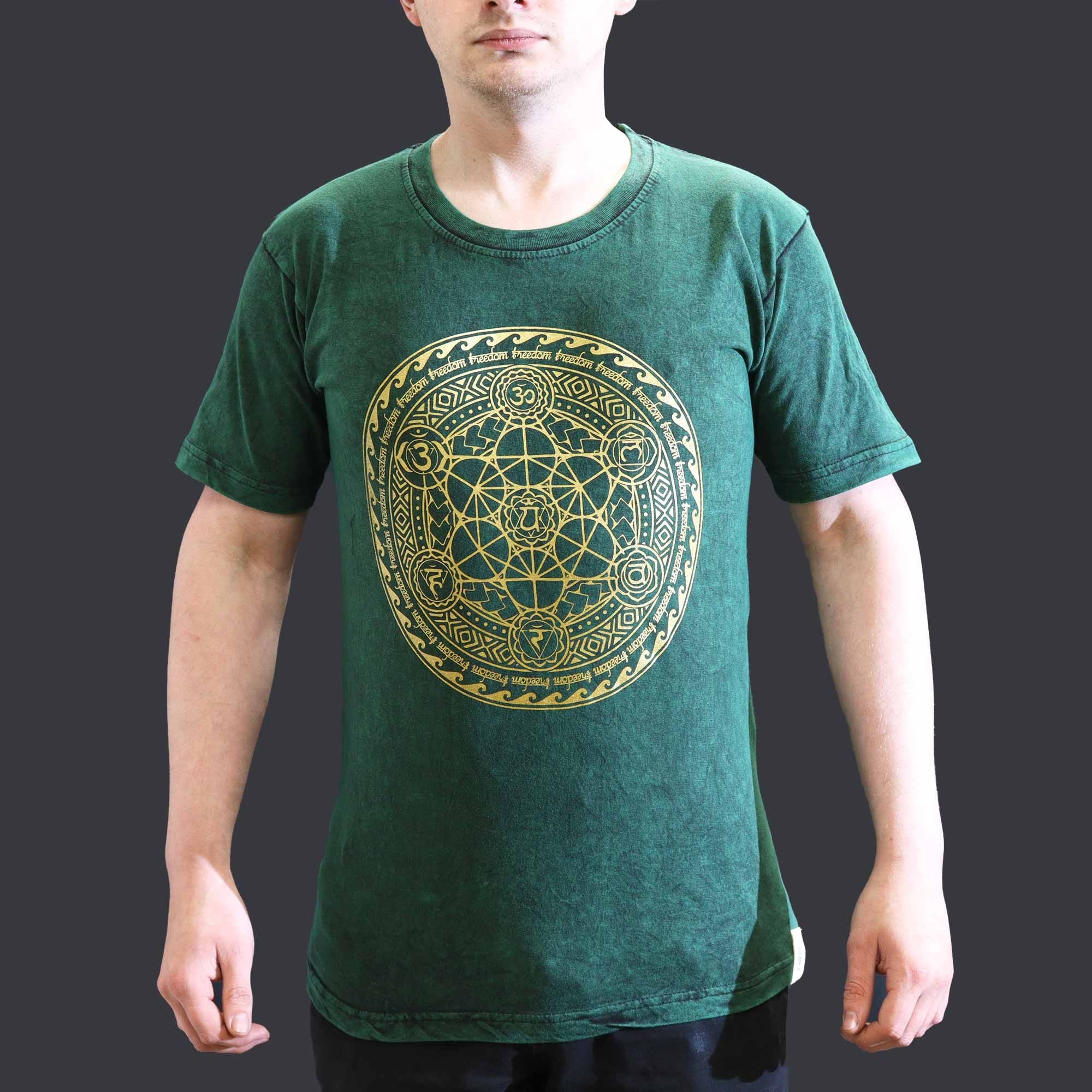 Small Stone Washed Teashirt - Chakra - Green
