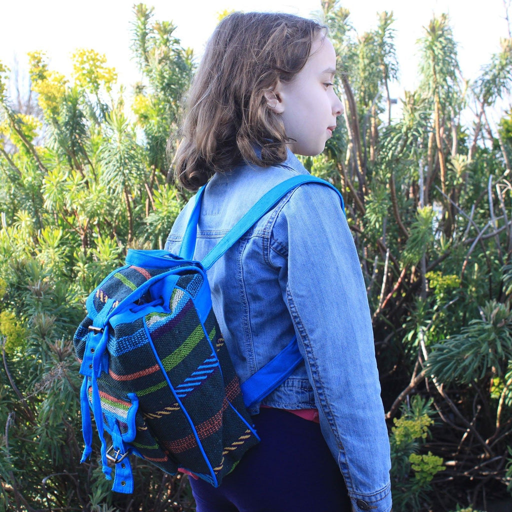 Small Nepali Backpack  - Blue