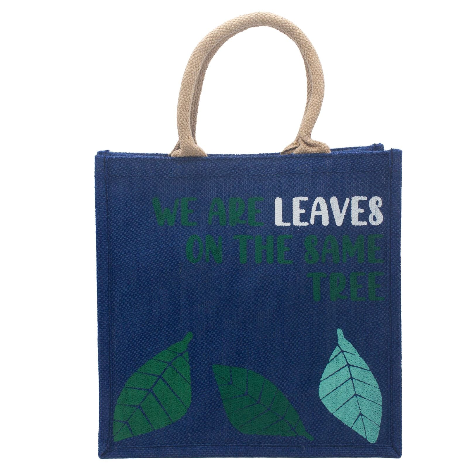 Printed Jute Bag - We are Leaves - Natural