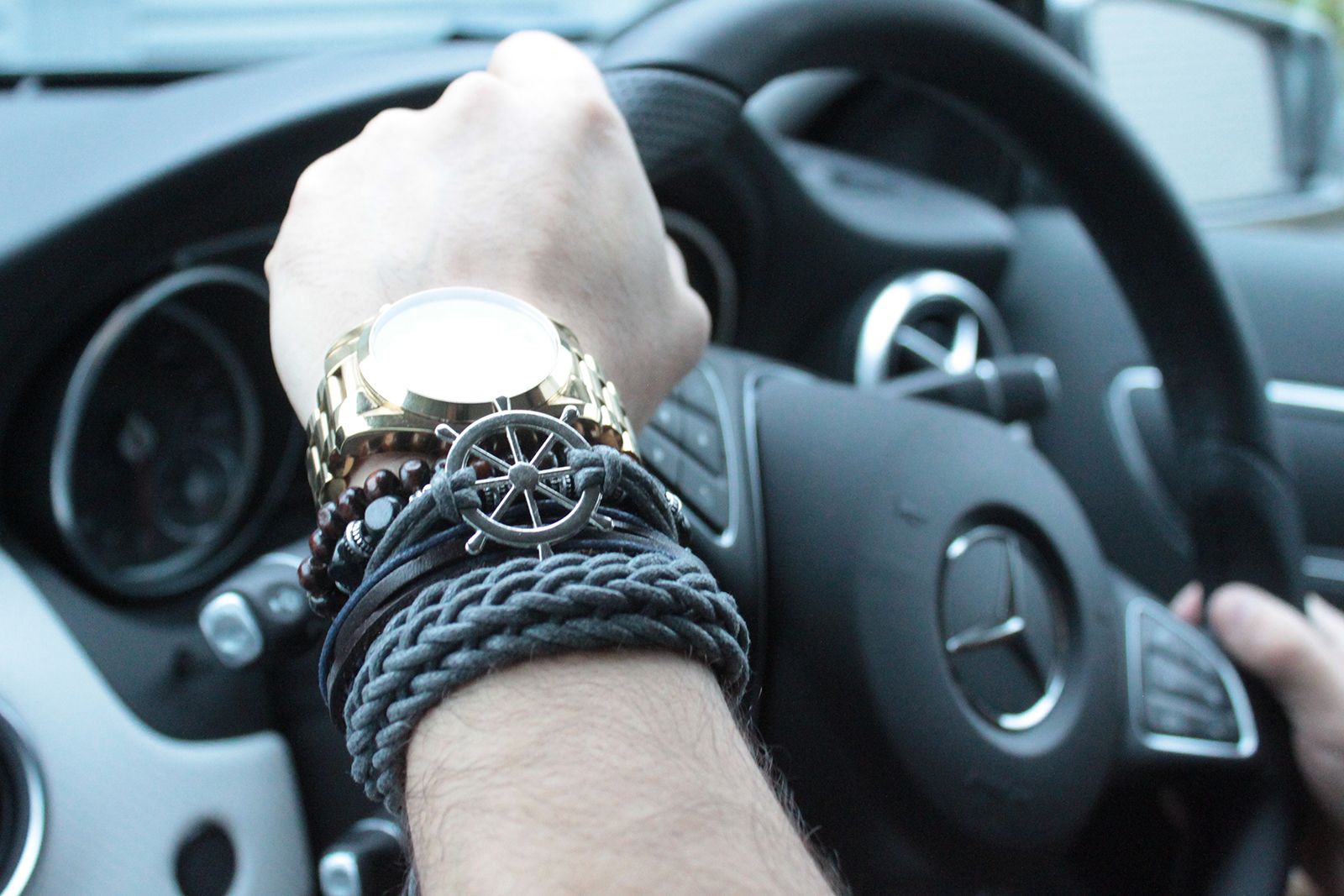 Mens Bracelet Sets - Black & Macho (asst)
