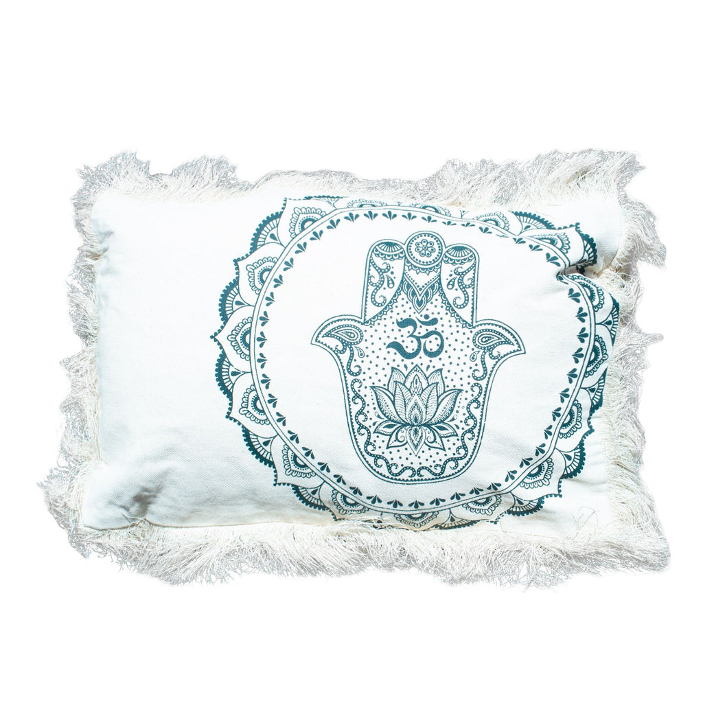 Hamsa Mandala  Cushion - 30x50cm - green