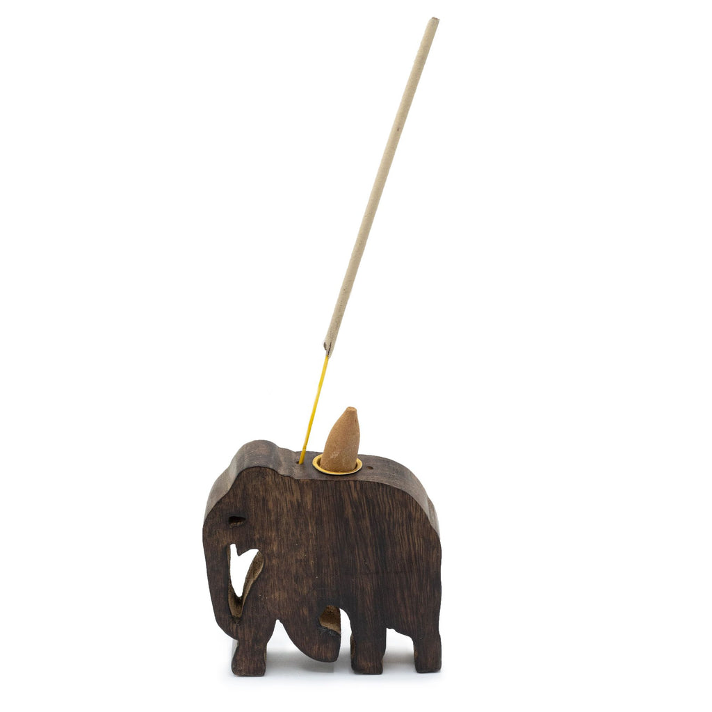 Elefant røgelseskegle og pindeholder