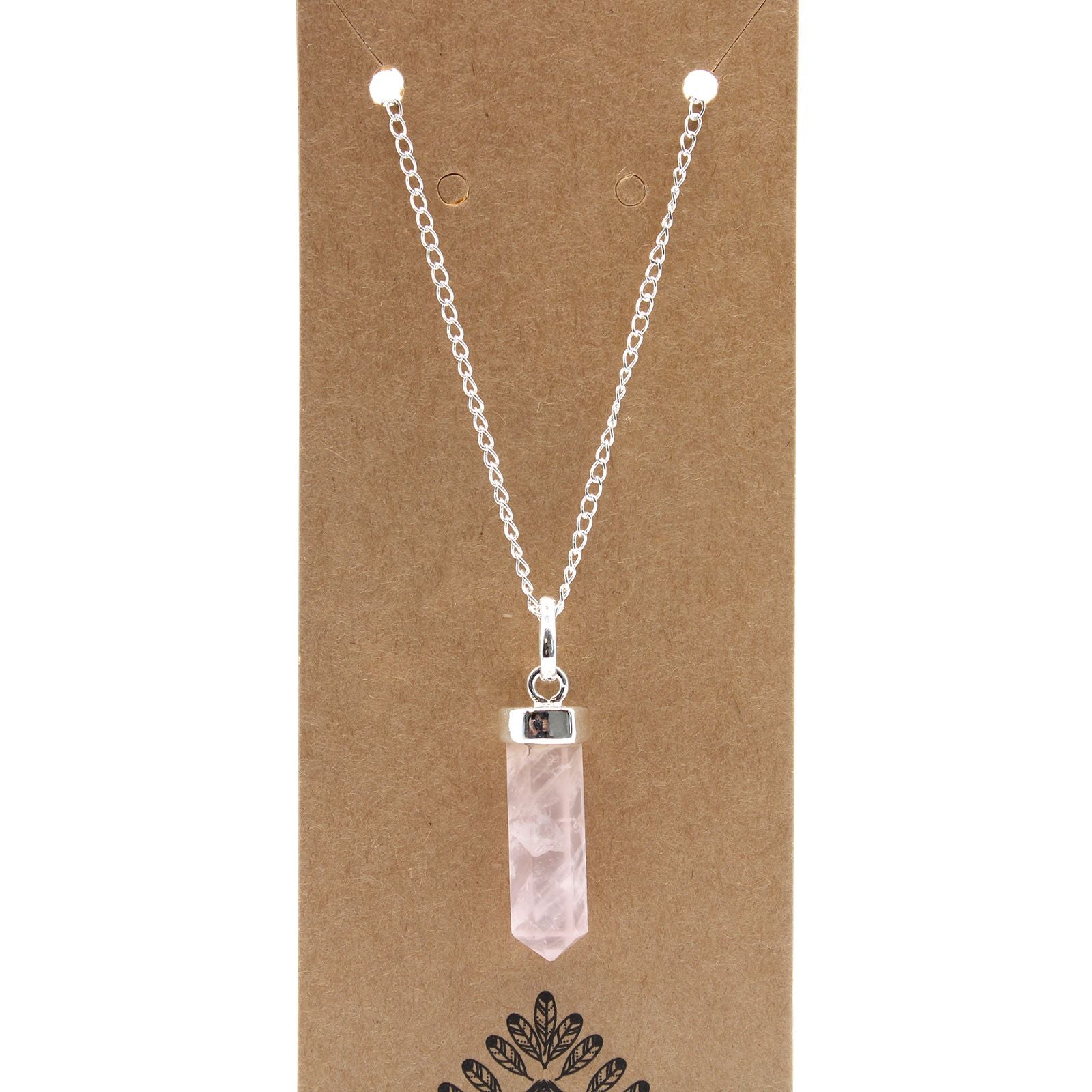 Gemstone Classic Point Pendant - Rose Quartz