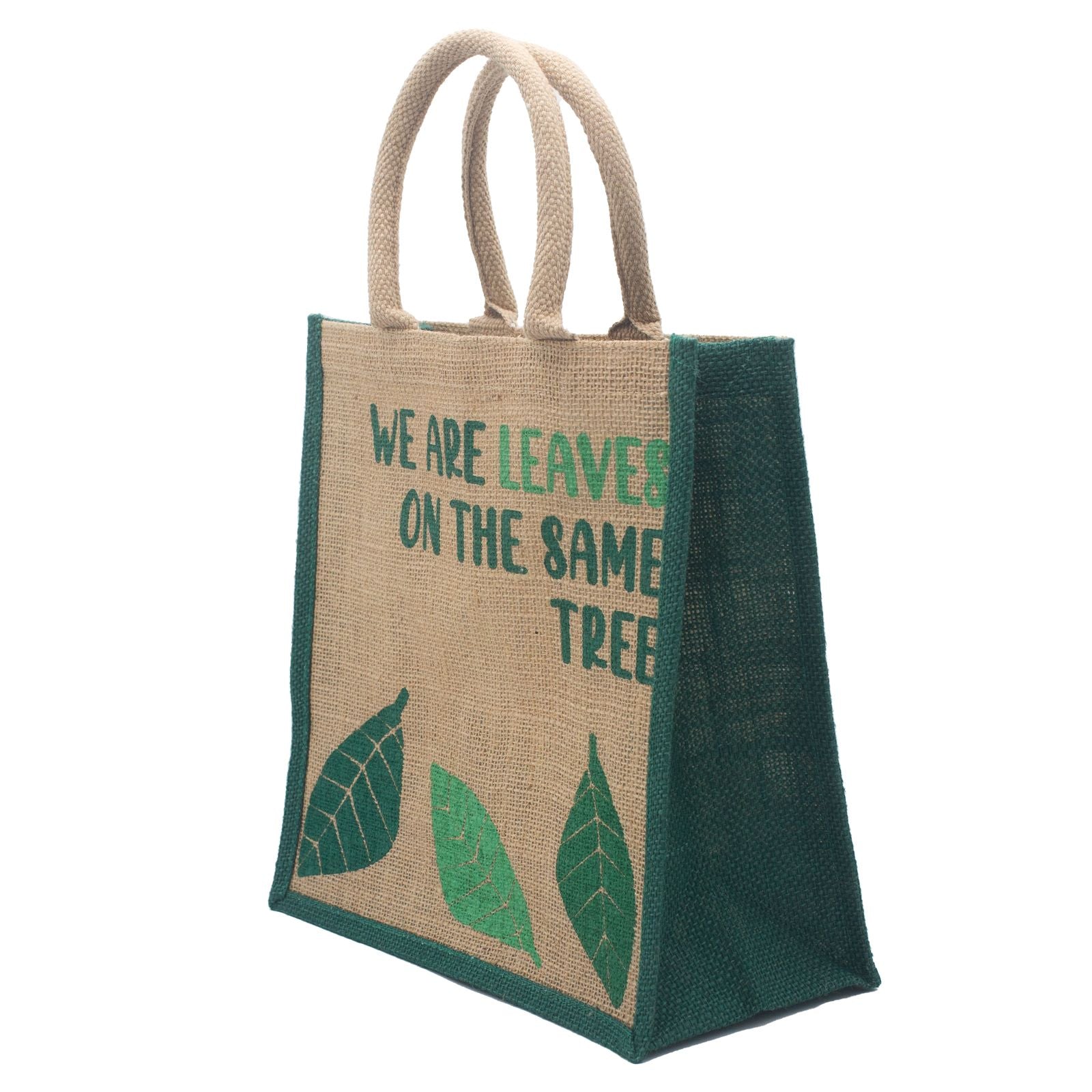 Printed Jute Bag - We are Leaves - Natural
