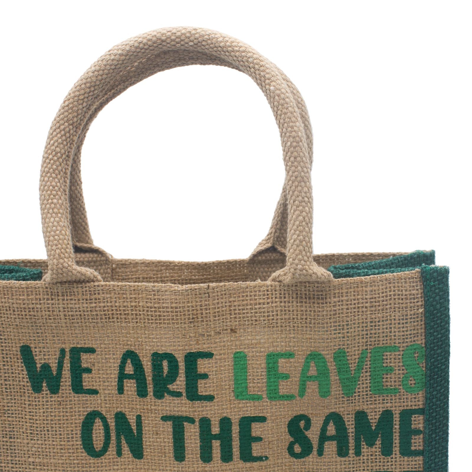 Printed Jute Bag - We are Leaves - Natural