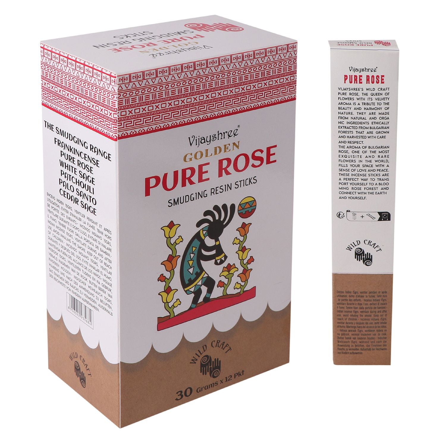 30g Golden Pure Rose Smudging Resin Sticks (6s)