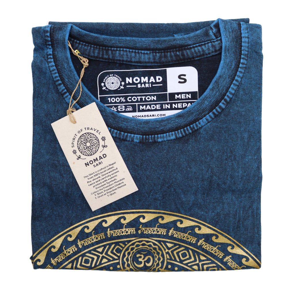 Small Stone Washed Teashirt - Chakra - Blue