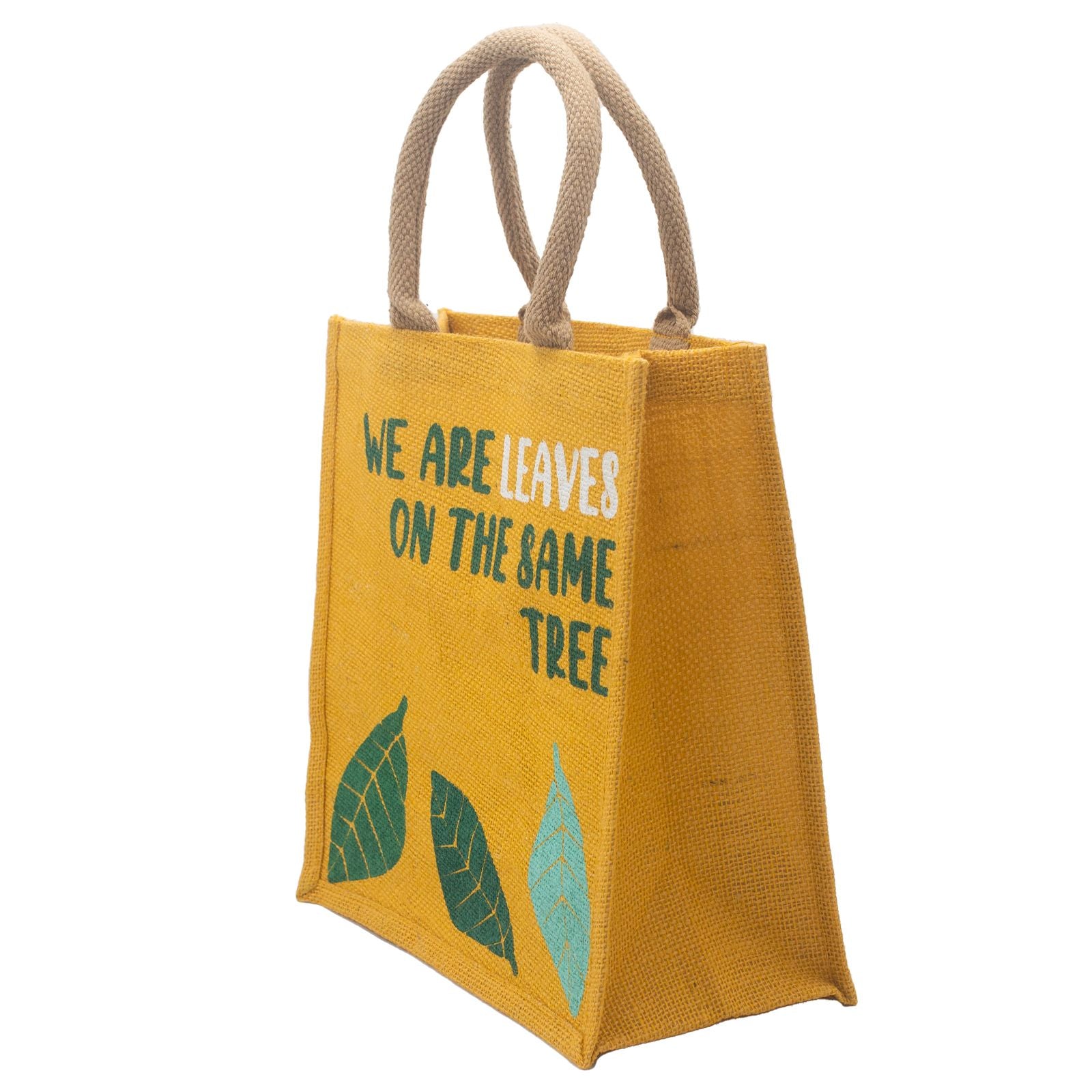 Printed Jute Bag - We are Leaves - Natural