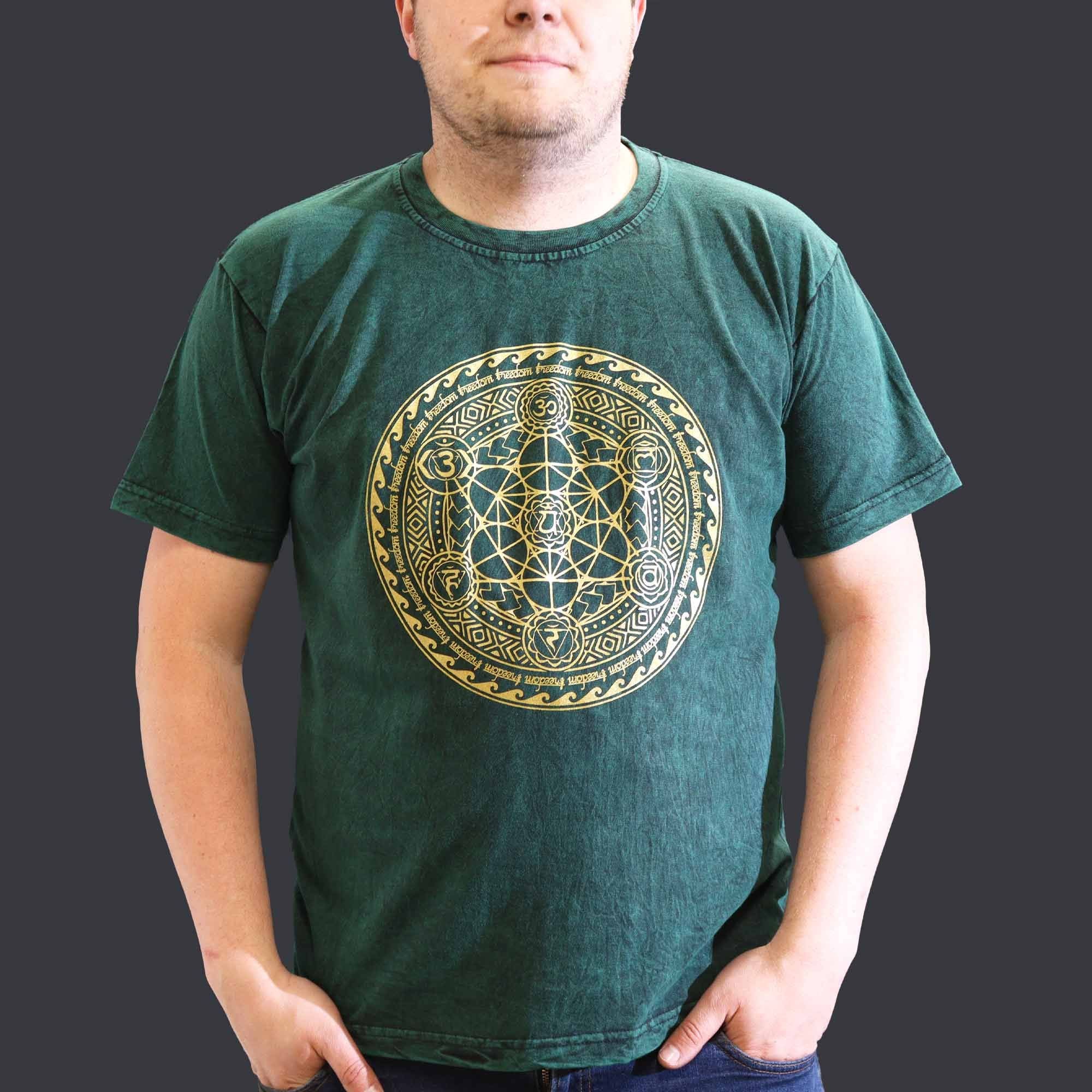 XLarge Stone Washed Teashirt - Chakra - Green