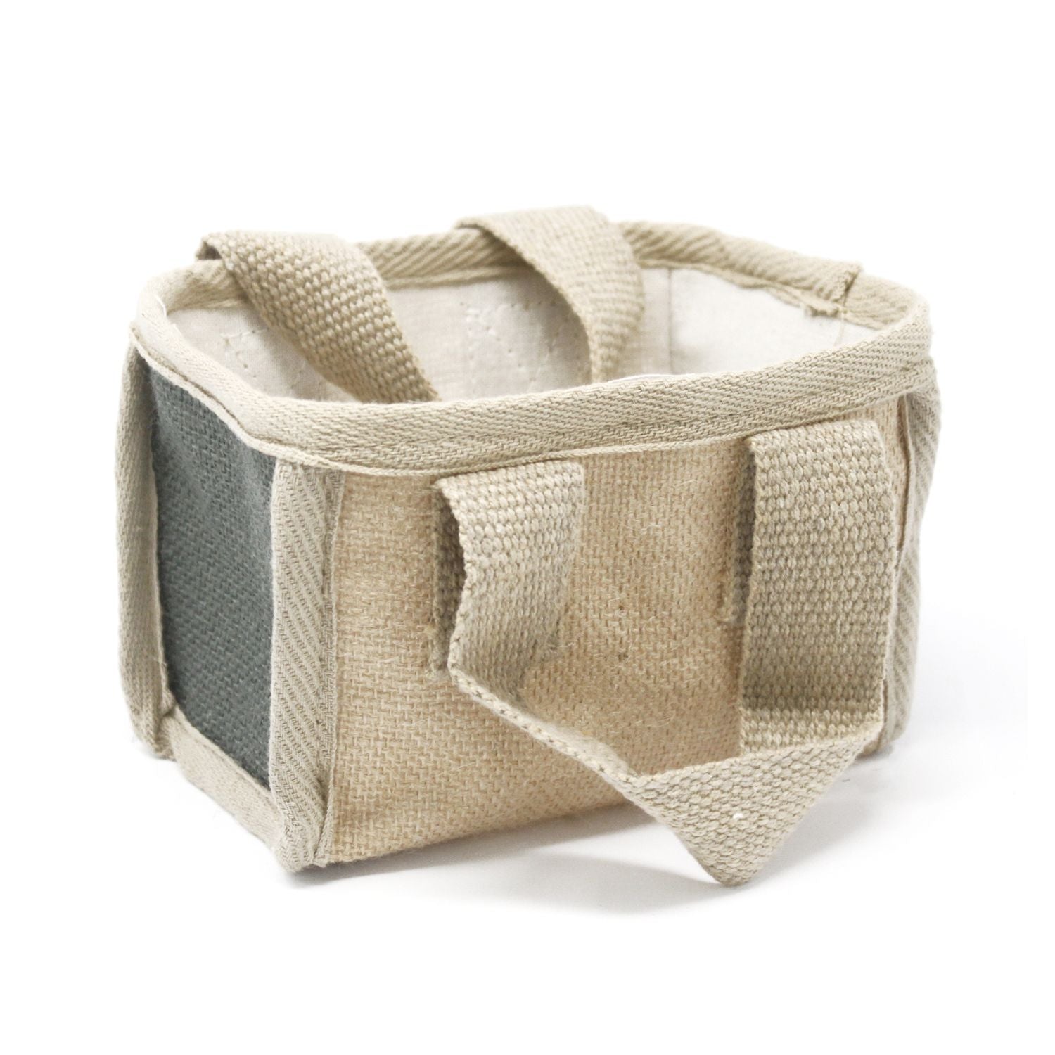 Mini Indkøbskurv - 16x10x12cm - Trækul