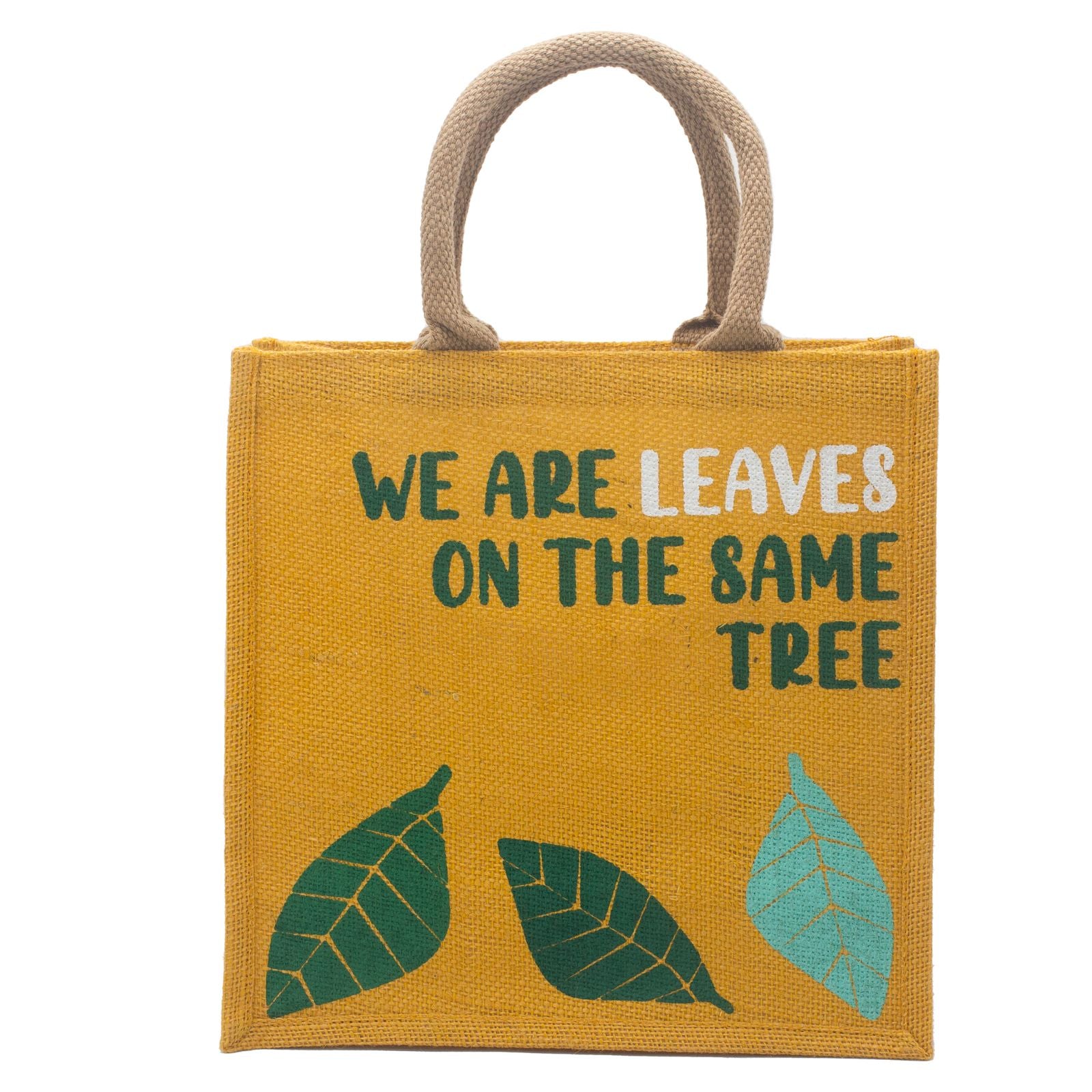 Printed Jute Bag - We are Leaves - Natural