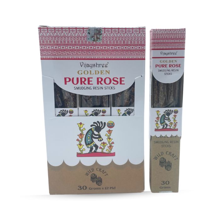 30g Golden Pure Rose Smudging Resin Sticks (6s)