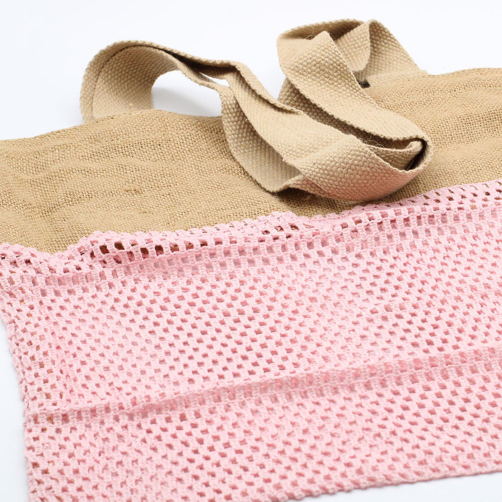 Pure Cotton Mesh Bag - Rose