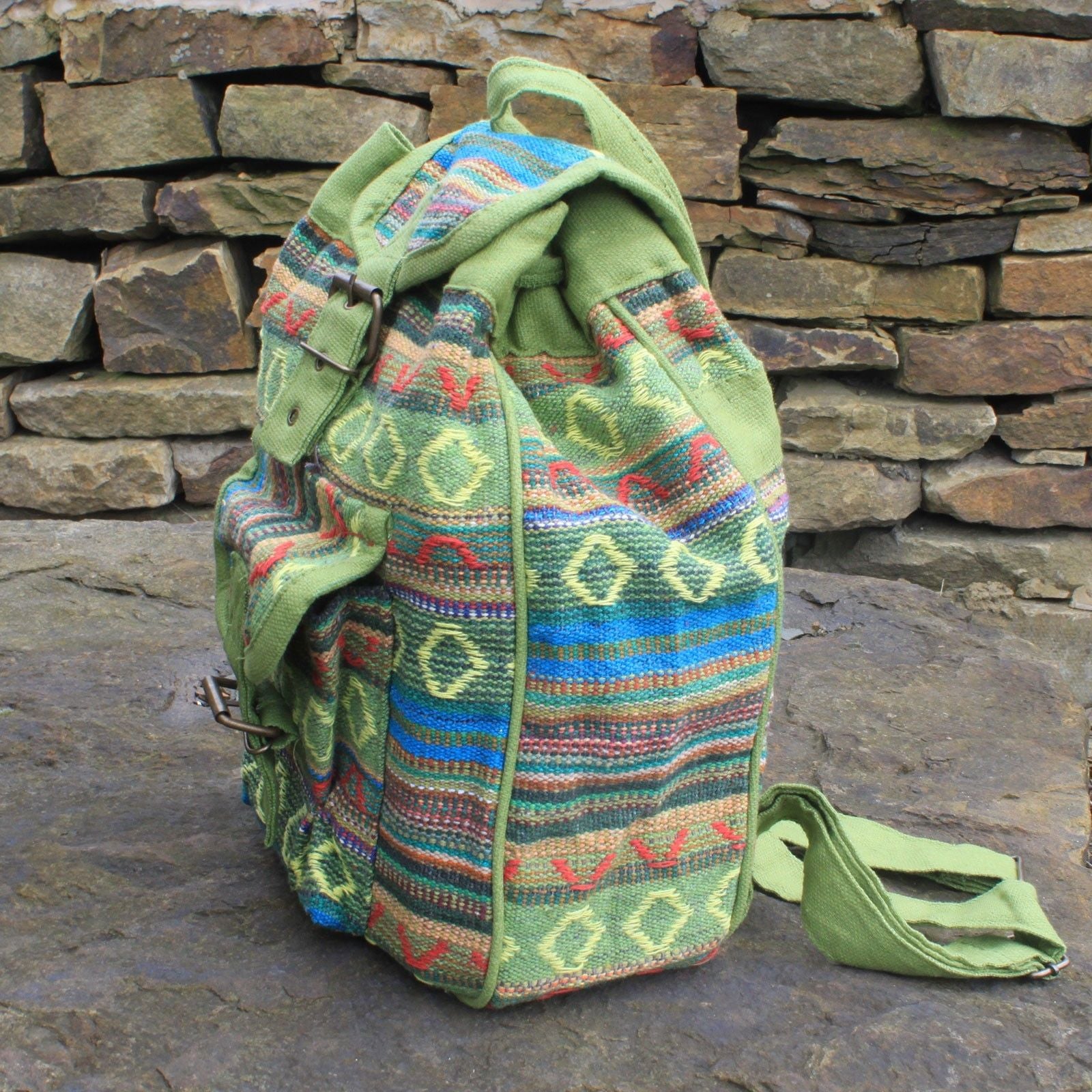 Small Nepali Backpack  - Green