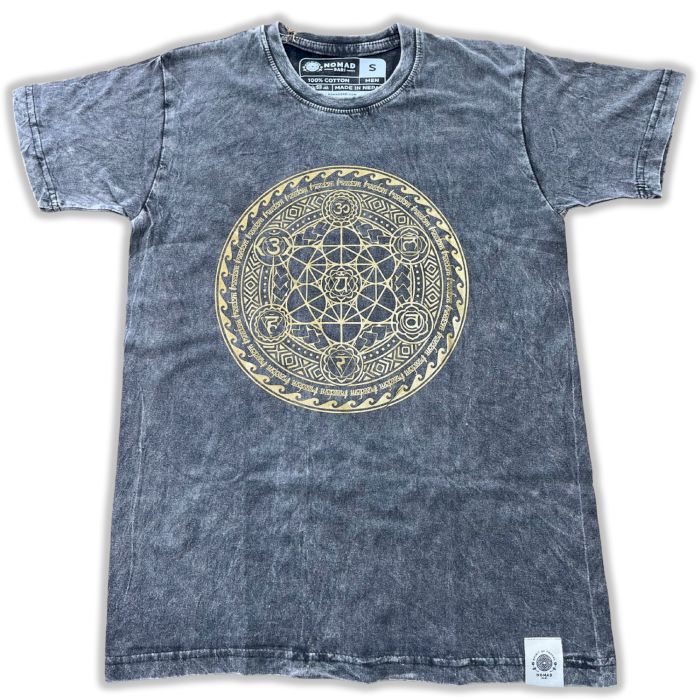 Small Stone Washed Teashirt - Chakra - Dark Grey