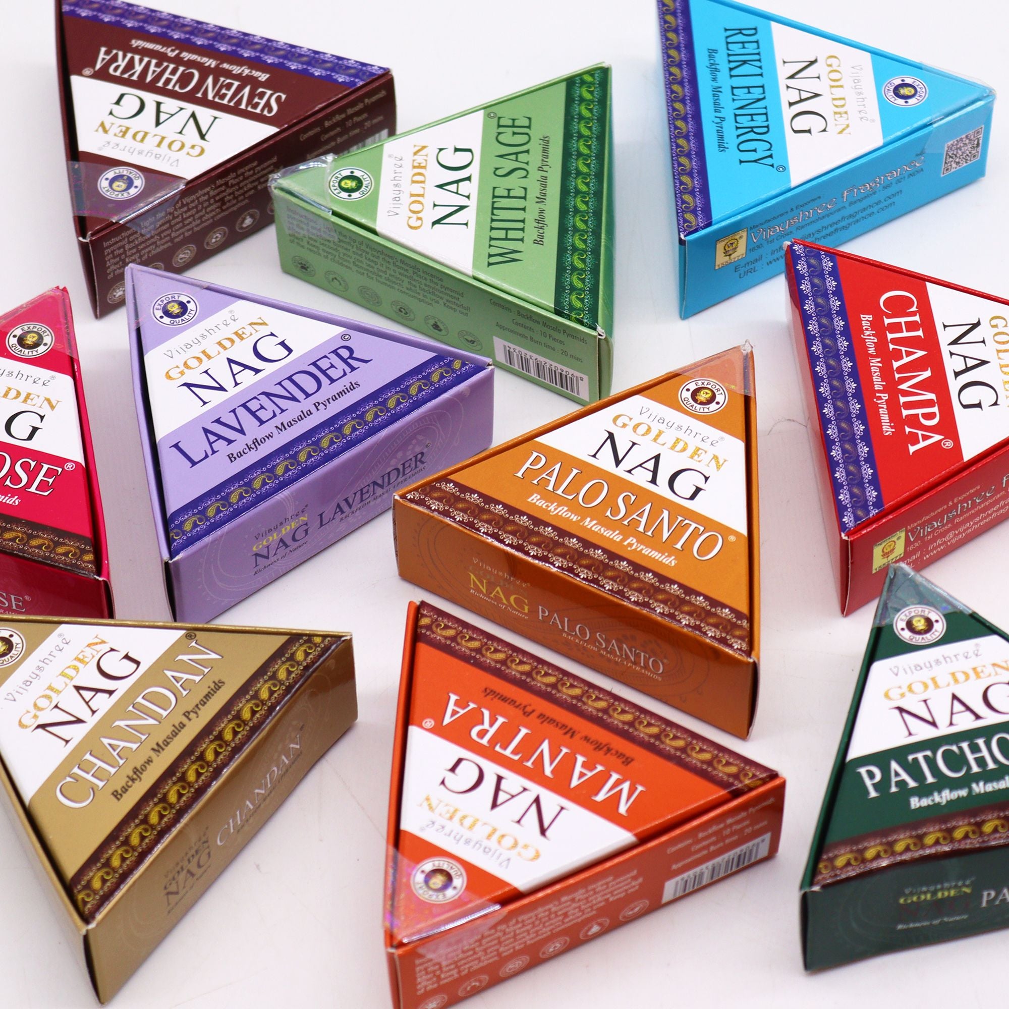 42g Jumbo Golden Nag - Patchouli Back Flow Incense Cones