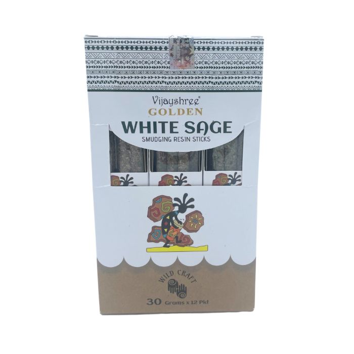 30g Golden White Sage Smudging Resin Sticks (6s)