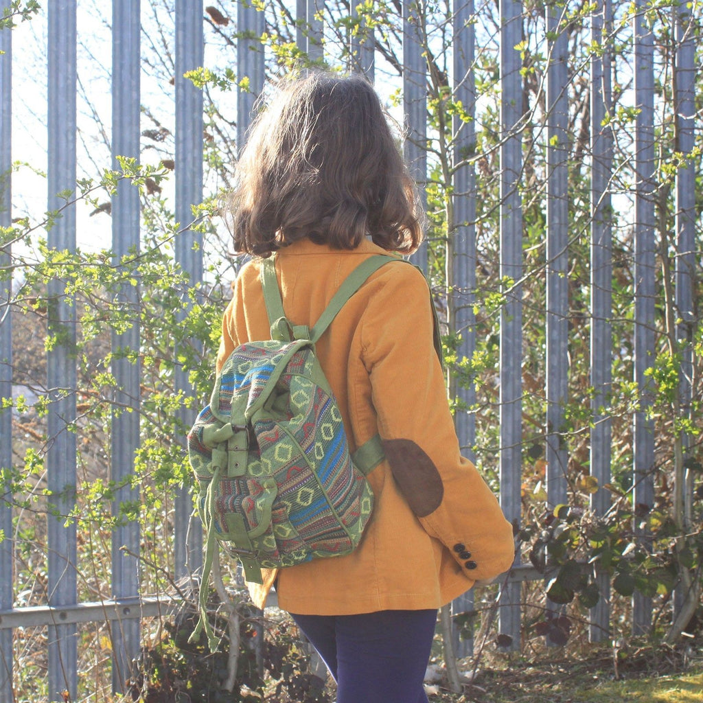 Small Nepali Backpack  - Green