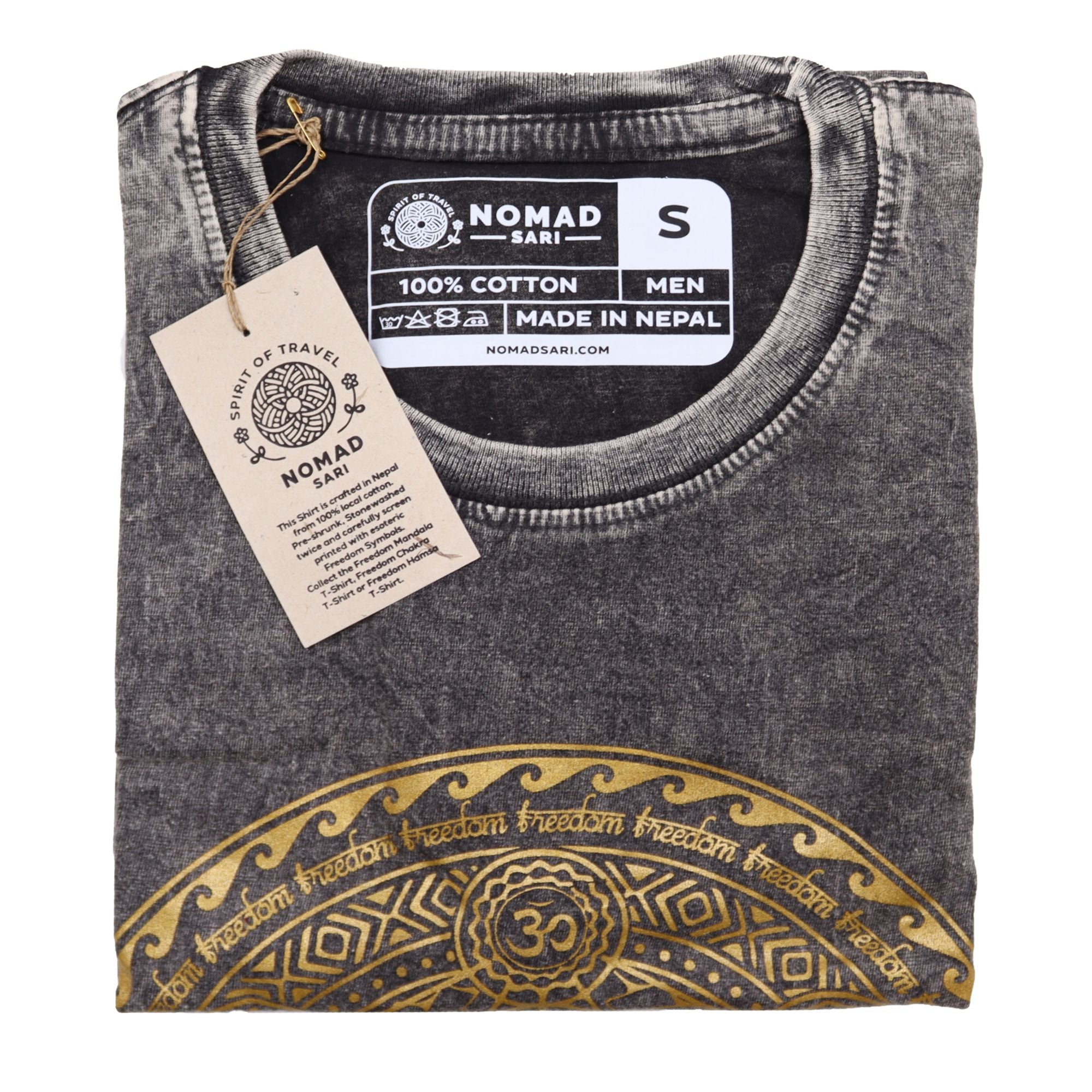 Small Stone Washed Teashirt - Chakra - Dark Grey
