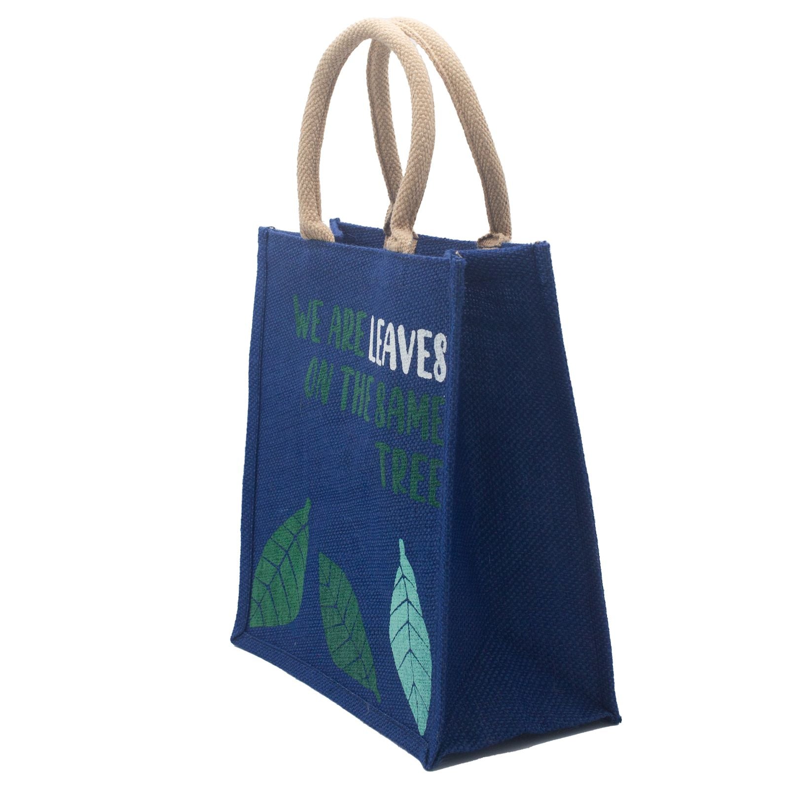 Printed Jute Bag - We are Leaves - Natural