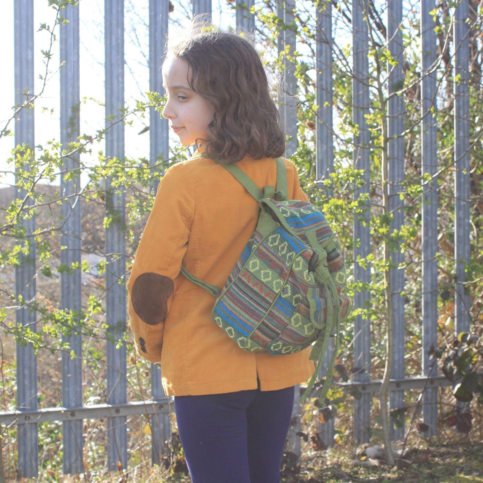 Small Nepali Backpack  - Green